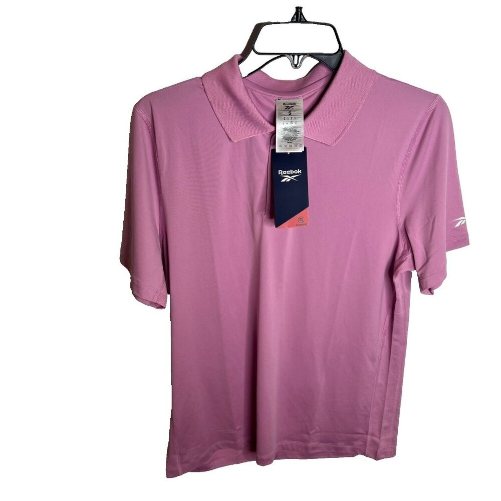 Reebok Men's Short Sleeve Performance Training Polo Shirt - Jasmine Pink Size XL
